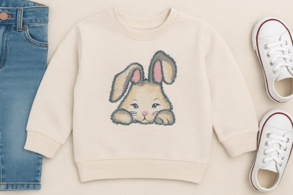 Cute Easter Bunny Embroidery Design