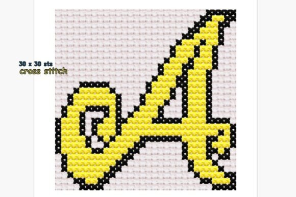 Letter a Cross Stitch Pattern Alphabet Review