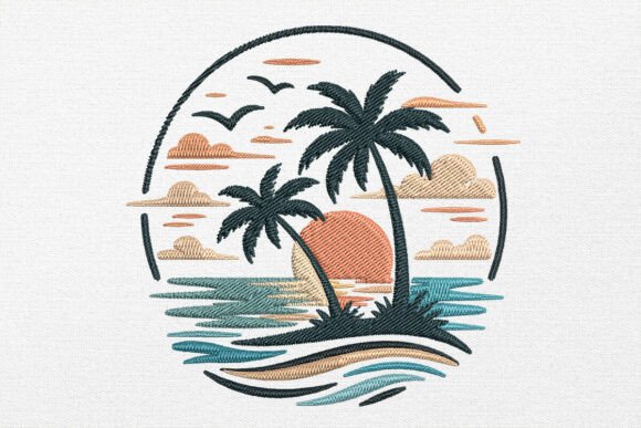 Tropical Sunset Palm Circle Review